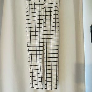 Black and white checkered business pants